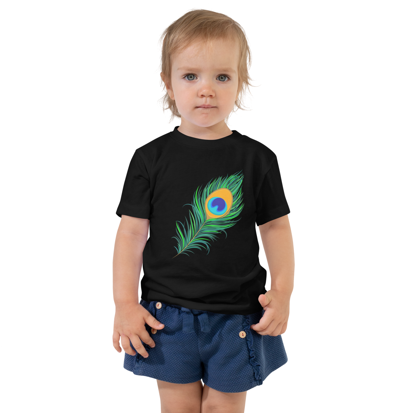 Krishna Peacock Feather T-Shirt β Cute & Festive Wear