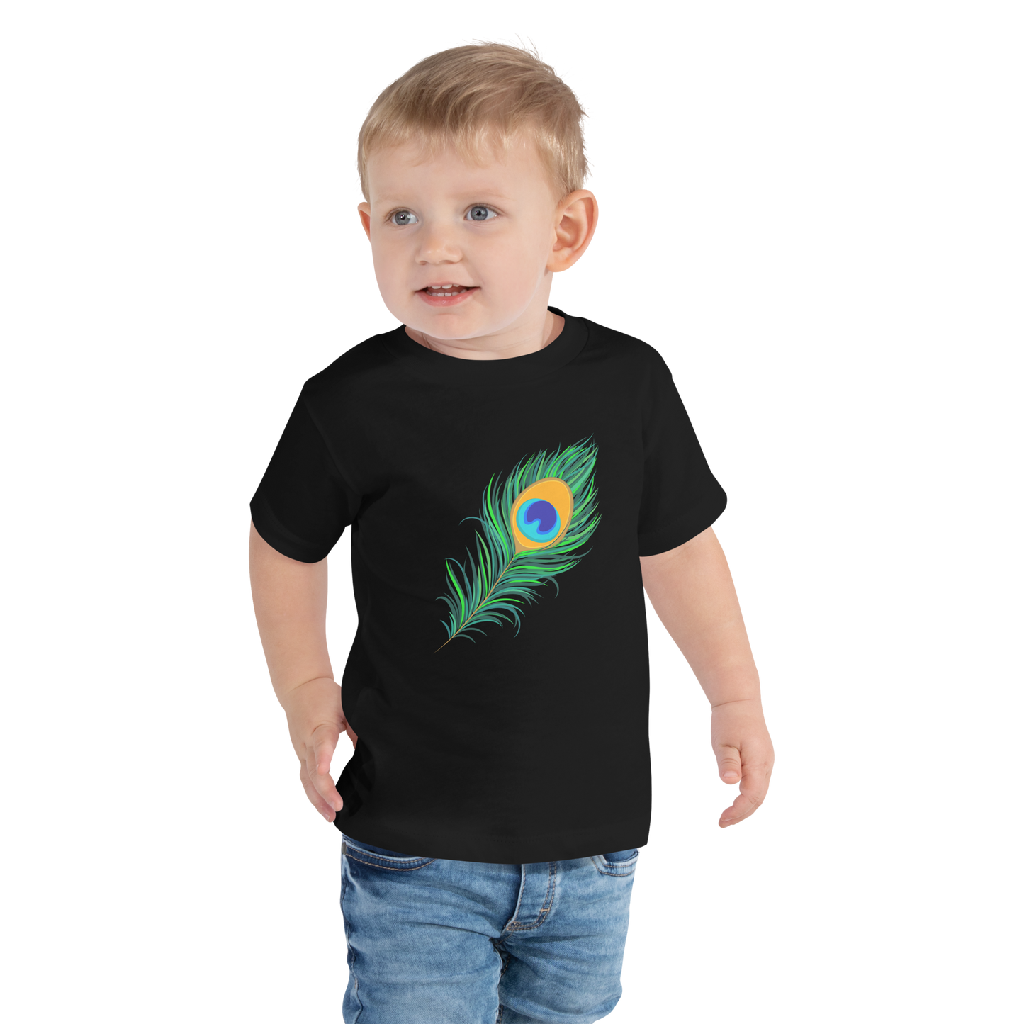 Krishna Peacock Feather T-Shirt β Cute & Festive Wear