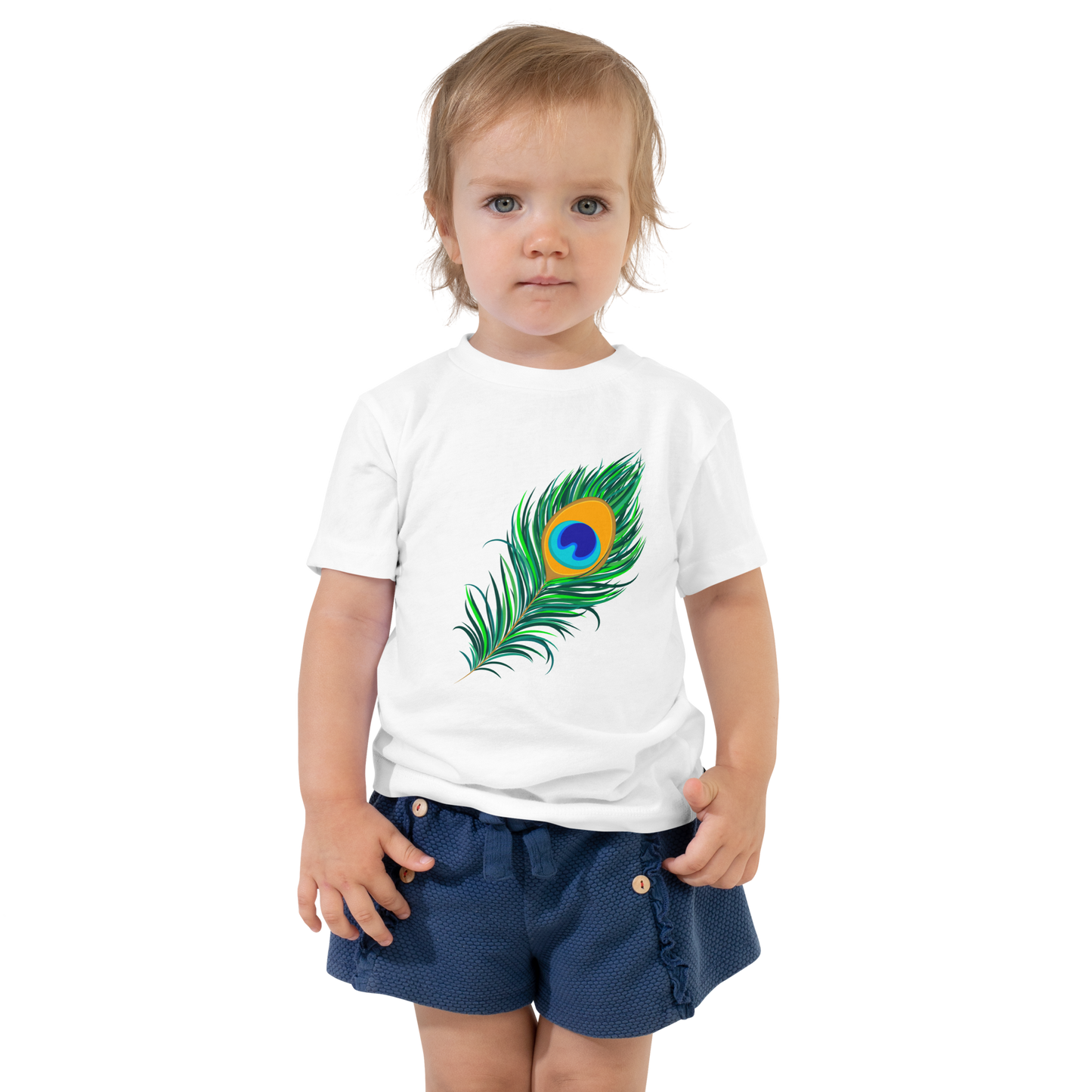 Krishna Peacock Feather T-Shirt β Cute & Festive Wear