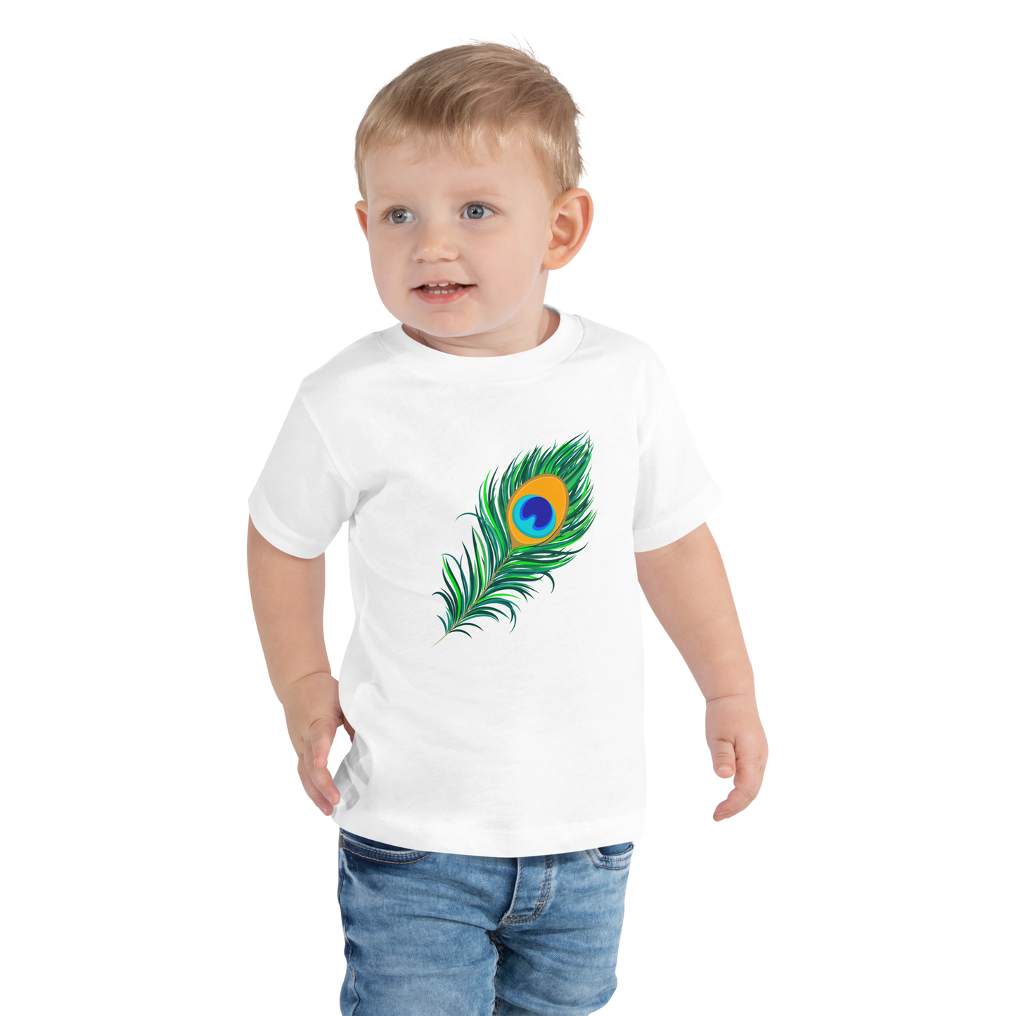 Krishna Peacock Feather T-Shirt β Cute & Festive Wear